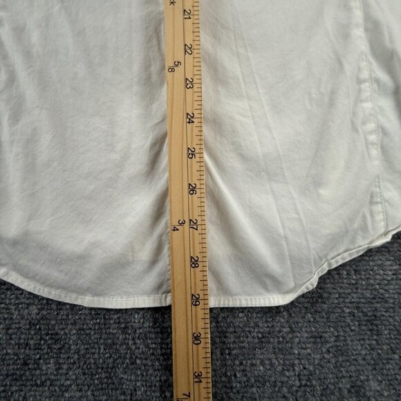 Armani Jeans 2XL Fitted White Button Up Shirt Long Sleeve Cotton Blend Stretch * - Picture 3 of 16